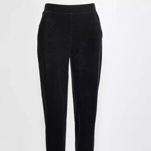 NWT - LOFT Velvet Tapered Pull On Pocket Pants - Black – Medium
